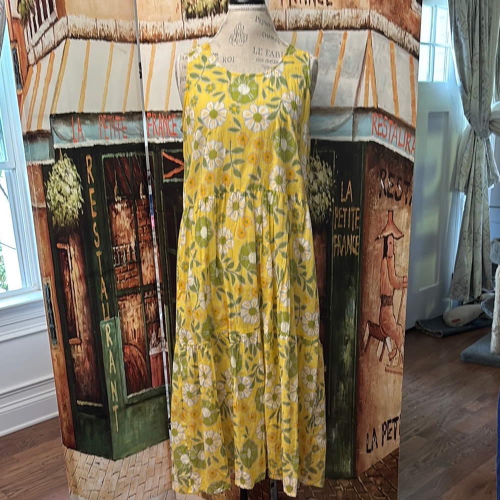 Gudrun Sjoden Crinkled “Bouquet” Dress, Size Medium